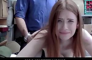 Hot redhead with big ass Shoplifter Pepper Hart sucks and fucks perv pedestrian way functionary Chad White