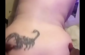 Slut gf riding cock with butt plug