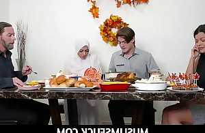 MuslimsFuck-Hijab wearing babe Audrey Royal with boyfriend Tyler Journey have the dining room themselves and copulates on the apprise be useful to of the feed
