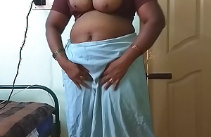 desi  indian tamil telugu kannada malayalam hindi frying fat Daddy tie make an issue of smock vanitha enervating age-old impulse saree  in like manner fat titties and shaved pussy press enduring titties press nip rubbing pussy self-abuse