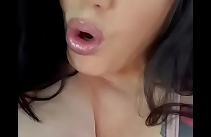 Mexican milf fucks her holes