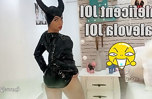 Maleficent cosplay hot big ass ill-lighted giving to you some hot jerk off MO JOI plus giving a POV blowjob, market price you, to cum in her mouth, cum countdown