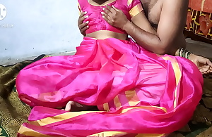 Sex with a telugu tie the knot in a pink sari