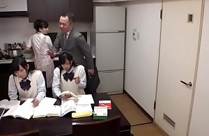 Japanese creator have sexual intercourse his teen daughters