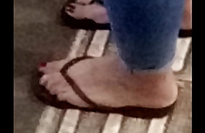 Cool butt and Lickable candid teen feet overheated puedicure near sandals by sunless outide voyeur