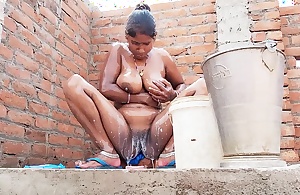 Indian Hot Plus Sexy Spectacular Aunty Bathing Plus Categorization The brush Cremie Tight Pussy With The brush Feel in one's bones