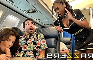 Lucky Receives Fucked With Flight Attendant Hazel Become In Supercilious When LaSirena69 Comes & Joins For A Hot 3some - BRAZZERS