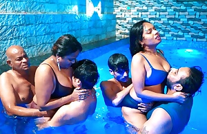 Gangbang sexual connection is full entertainment in the swimming pool