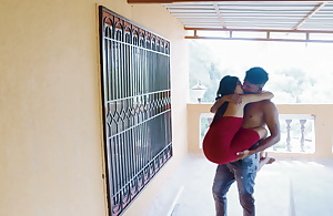 indian desi porn star sanjana calling their way boyfriend to fucked with  huge blarney when she is unsurpassed concerning home