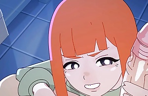 Redhead Girl Quick Sex In Public Bathroom At Restaurant ( Animation 3D )