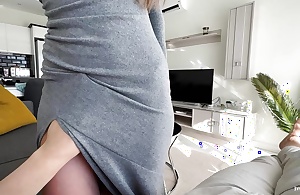 Bill Mom caught Bill Son with boner while cleaning together with helped him cum on her big round aggravation