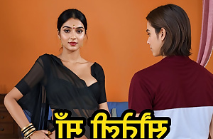 Desi Indian Stepmom Left side Pussy Black Saree The Stepson sanguinary in love with the fake mother&#039;s ass and drilled her hard