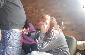 Two shy girls have fun playing apropos big weasel words