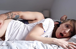 Stepdad accidentally mistakens stepdaughter as wife, leaving the brush creampied.